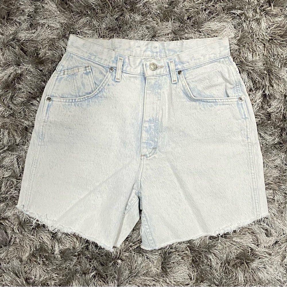 Lee Light Blue Denim Women Cut Off Shorts.